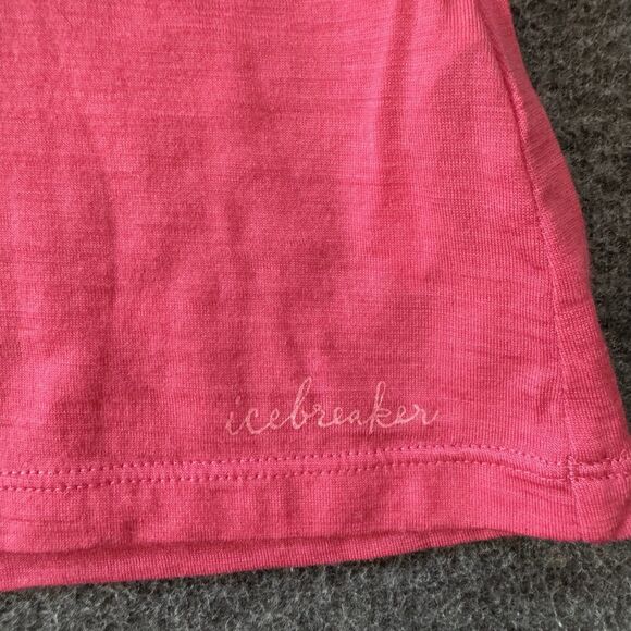 Icebreaker Merino Wool Top Women's Large Pink Long Sleeve Crew Base Layer Shirt - Picture 6 of 8